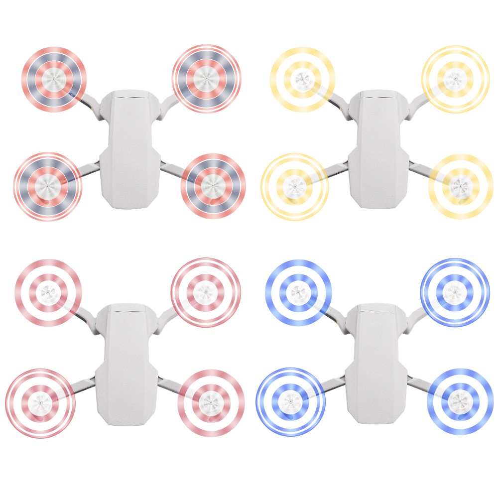 EWB8197_3 EWB8198_3 EWB8199_3 EWB8200_3 4 Paris 4726F Color Propellers Replacement for DJI Mavic Mini/Mini 2/Mini SE - White/Yellow-10