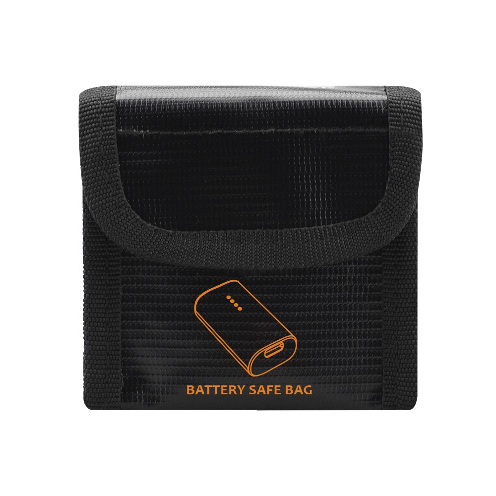 EWB8428_2 EWB8429_2 Explosion-Proof Fire Retardant 2 Battery Bag High-Temperature Storage Box for DJI FPV Combo - Black-3