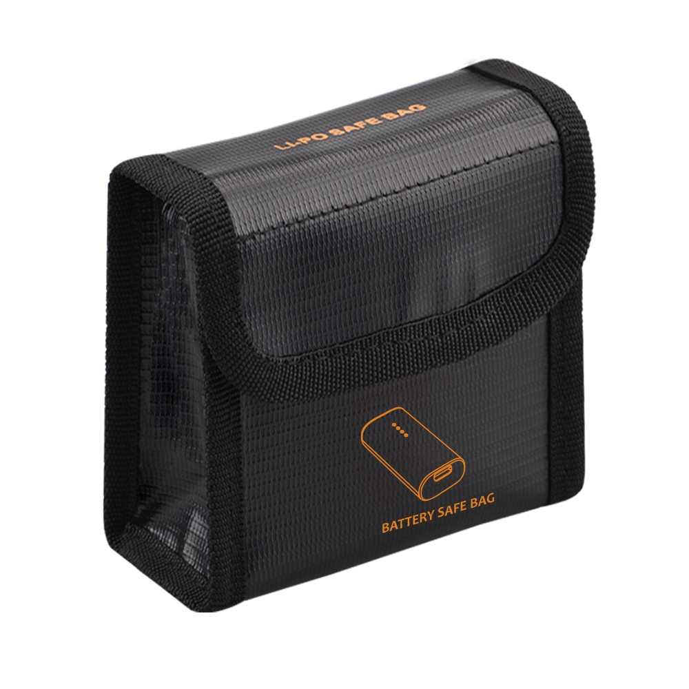 EWB8428_2 EWB8429_2 Explosion-Proof Fire Retardant 2 Battery Bag High-Temperature Storage Box for DJI FPV Combo - Black-4