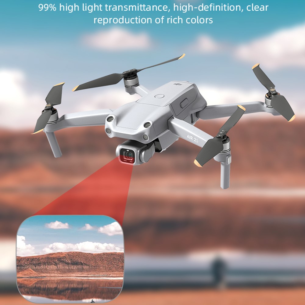 EWB8581_2 2Pcs 9H Hardness Tempered Glass Camera Lens Protector for for DJI Mavic Air 2S-7