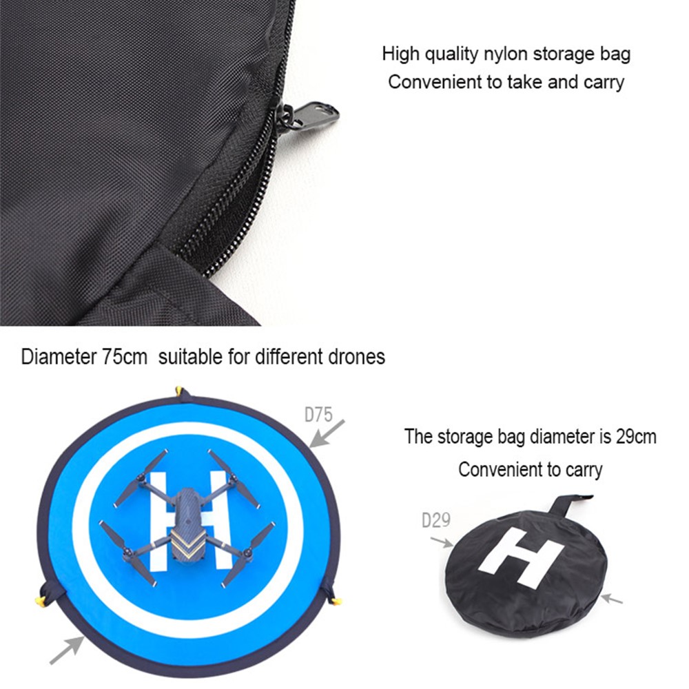 SUNNYLIFE DJI-TJP03 75cm Drone Parking Apron Double-Sided Round Nylon Landing Pad for DJI Mavic 3/Mini SE/Air 2S/FPV/Phantom 4-6