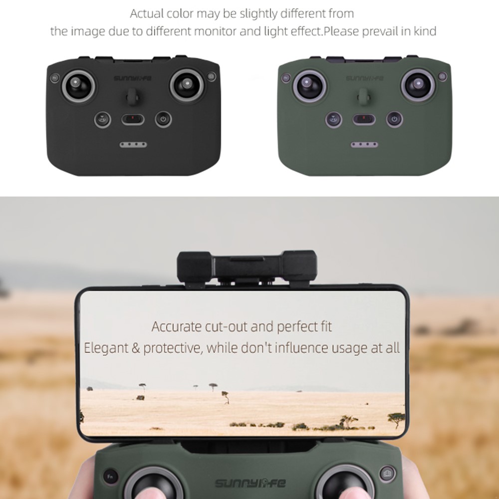 SUNNYLIFE Remote Controller Silicone Cover Protective Sleeve with Strap for DJI Mavic 3/Air 2S/Mavic Air 2/Mini 2 - Black-5