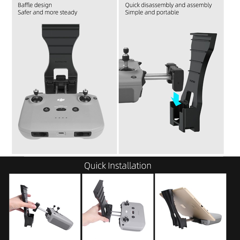 SUNNYLIFE AIR2-Q9293 Portable Remote Controller Tablet Extended Holder Drone Accessories for DJI Mavic 3/Air 2S/Air 2/Mini 2-5