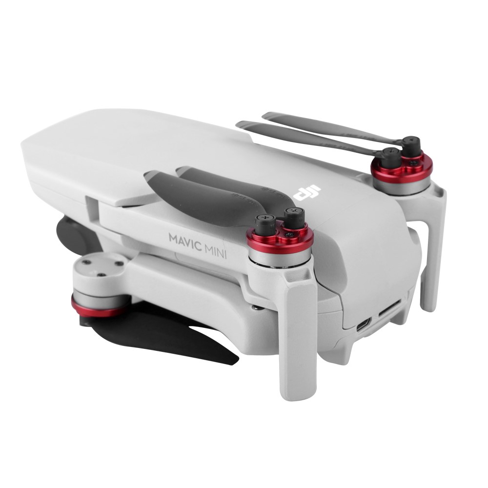 SUNNYLIFE Q9265 4Pcs/Set Motor Cover Aluminum Alloy Motor Cap Dust Cover Protector for DJI Mini SE/Mini 2/Mavic Mini - Red-8