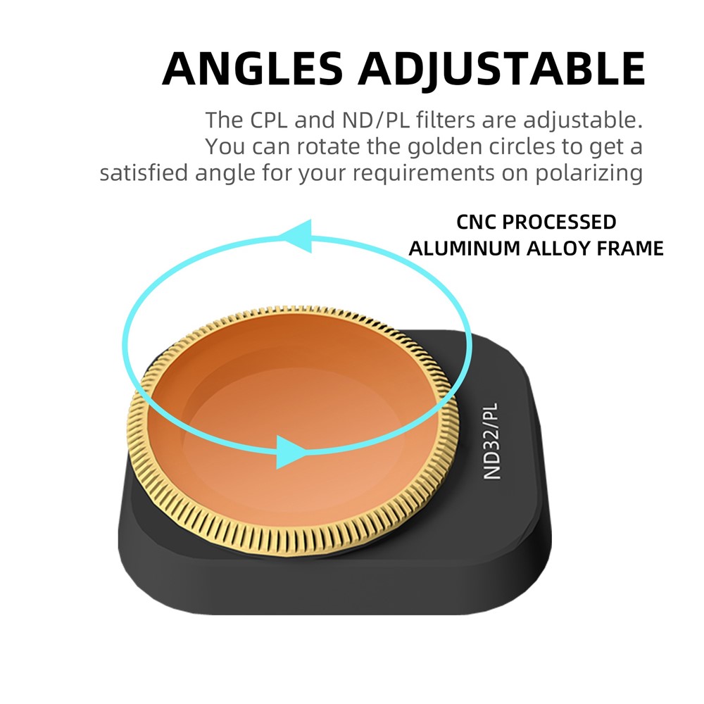 SUNNYLIFE MM3-FI416 For DJI Mini 3 Pro 4Pcs/Set ND/PL Filter Adjustable ND4/PL+ND8/PL+ND16/PL+ND32/PL Optical Glass Camera Lens Filters-3