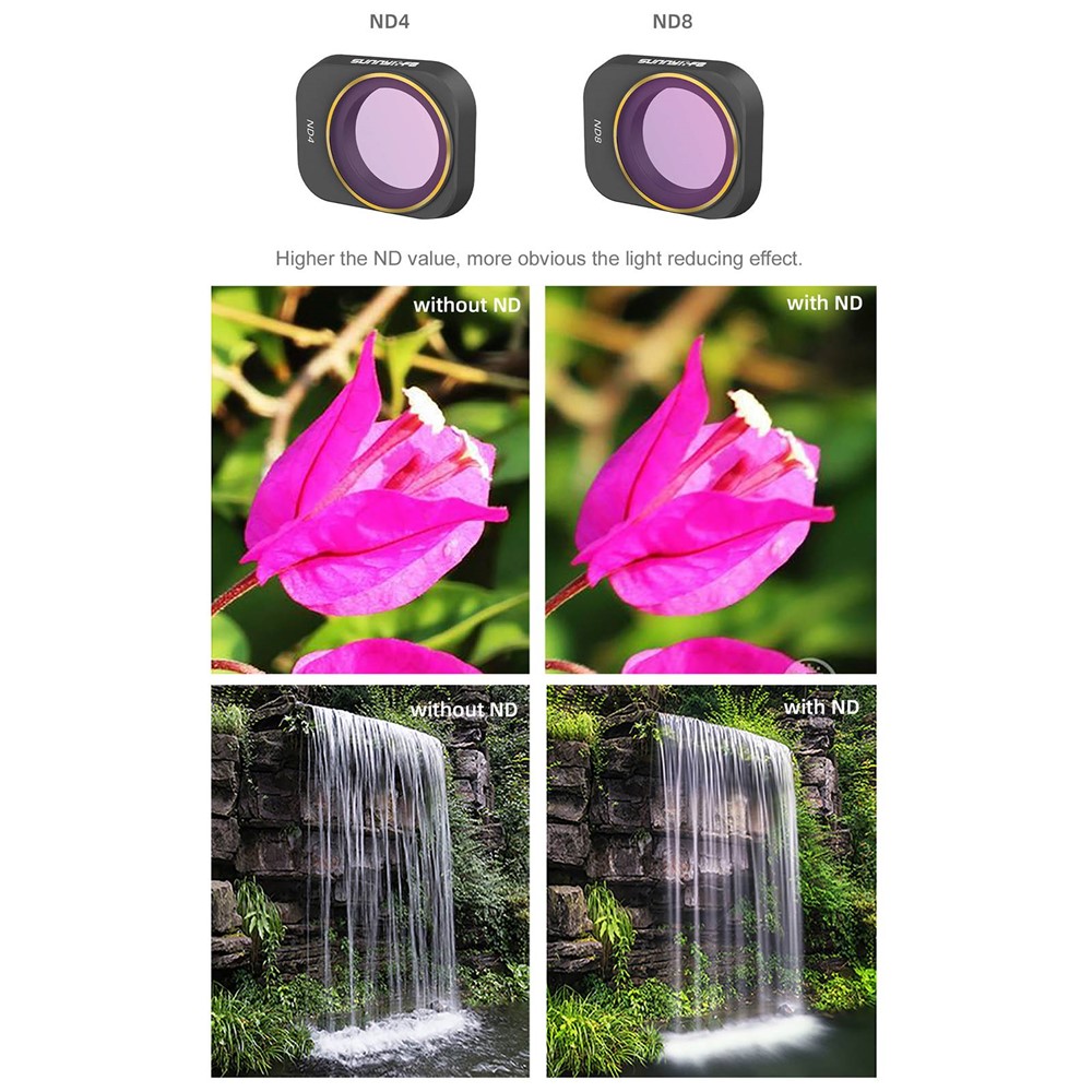SUNNYLIFE MM3-FI418 For DJI Mini 3 Pro 4Pcs/Set MCUV+CPL+ND4+ND8 Filters Optical Glass Drone Camera Lens Filters-5