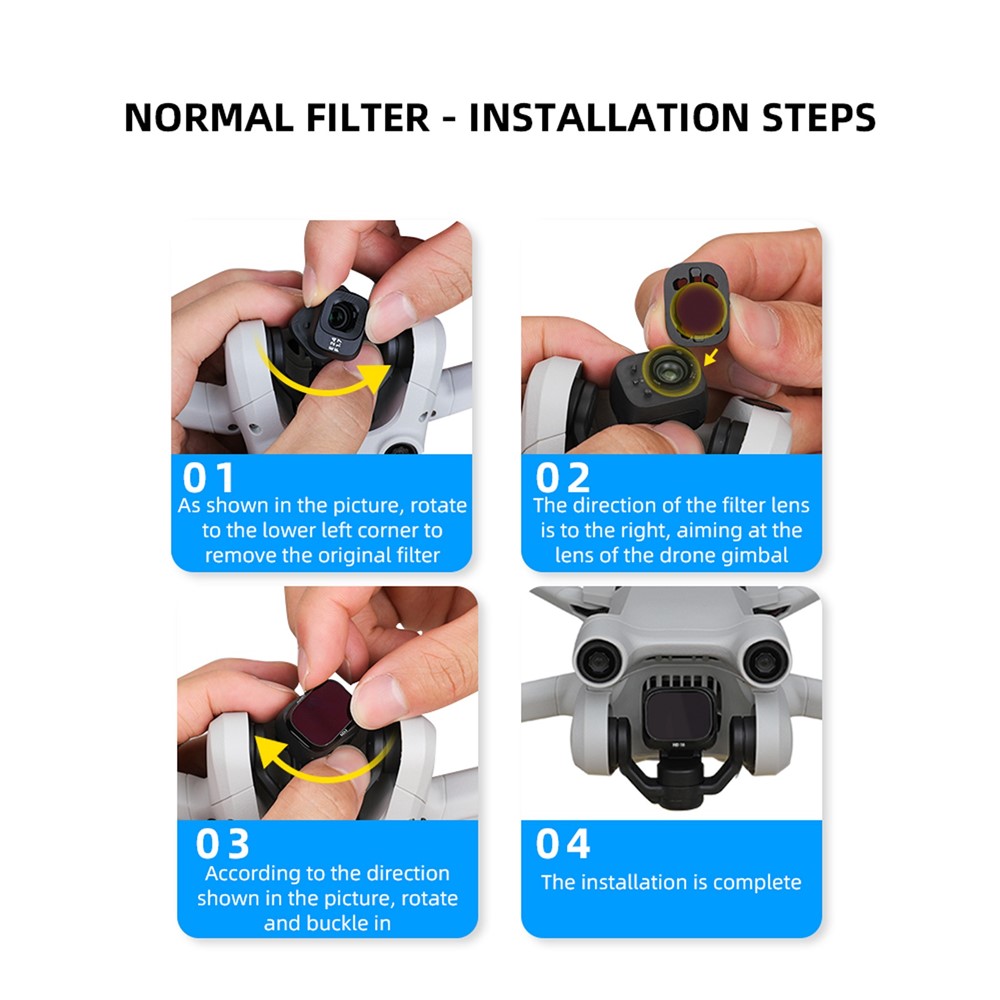 RCSTQ For DJI Mini 3 Pro 6Pcs/Set UV+CPL+ND8+ND16+ND32+ND64 Filters Aluminum Alloy + Optical Glass Camera Lens Filter-13