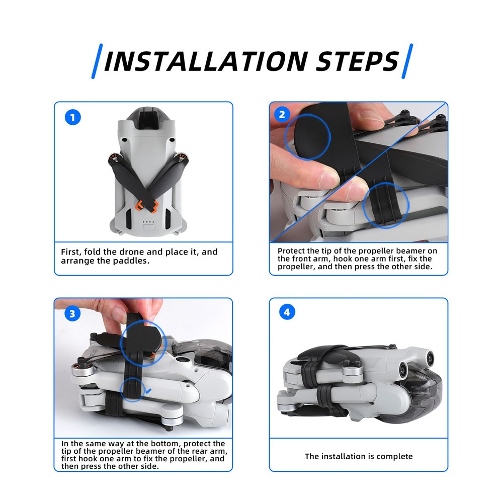 RCSTQ 1355900 For DJI Mini 3 Pro 2Pcs/Set Drone Front + Rear Propeller Fixing Holder Stabilizer-11