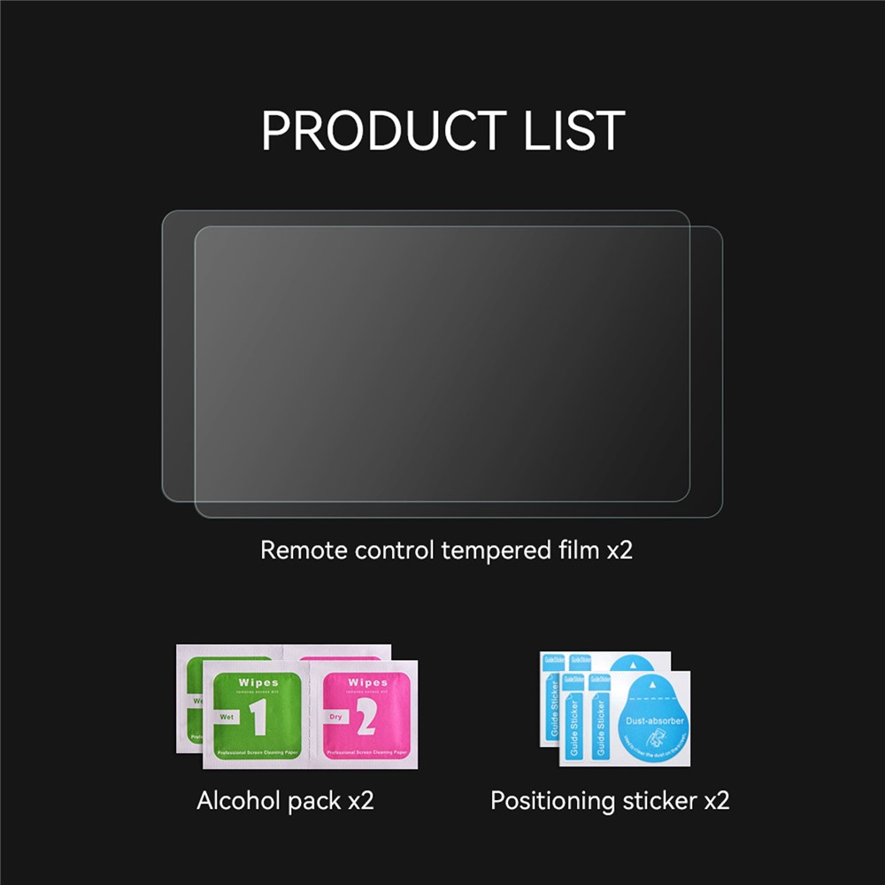 RCSTQ 1354100 2Pcs for DJI Mini 3 Pro Remote Controller 9H Tempered Glass Screen Protector Anti-scratch Protective Film-9