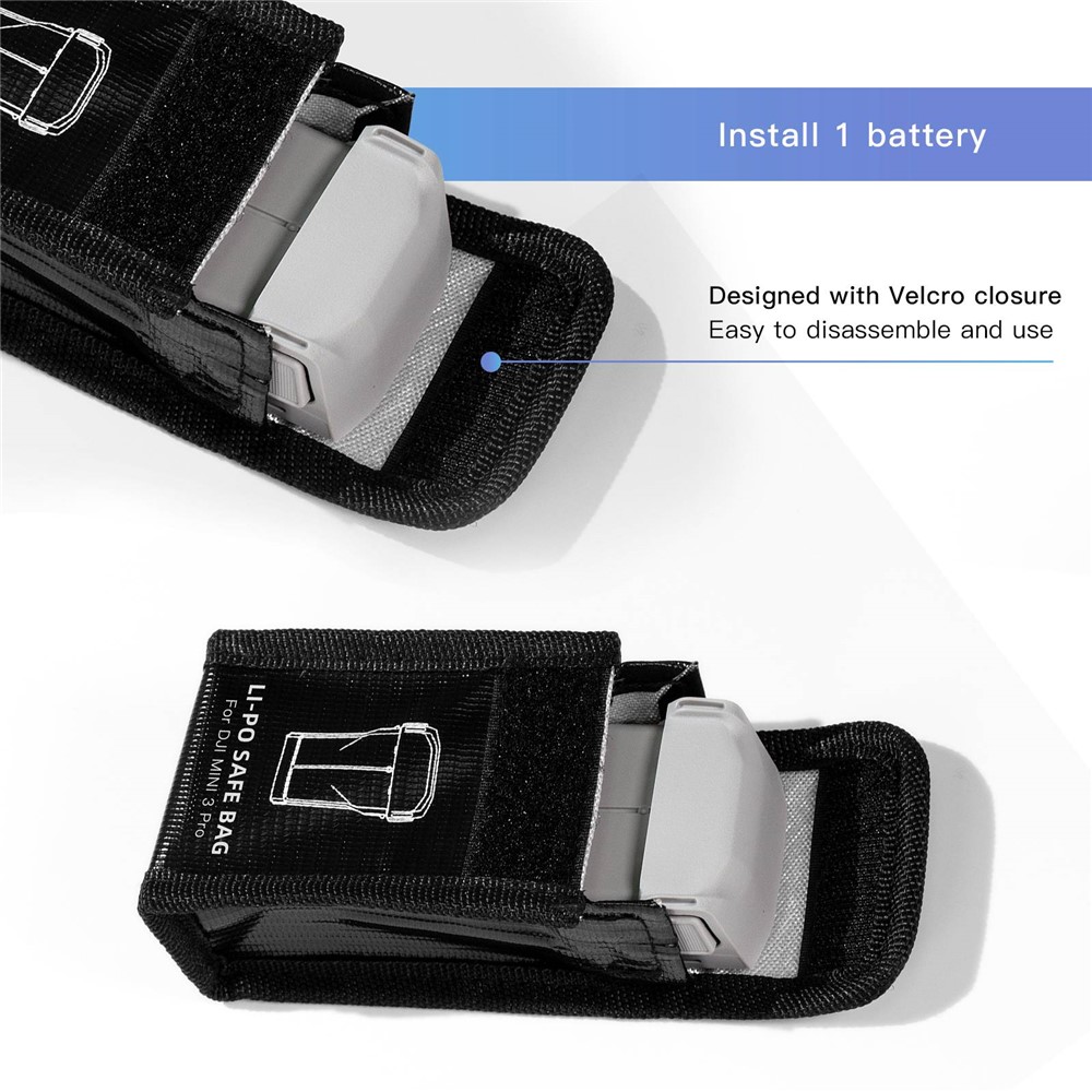 QISYKER Anti-explosion Protection Battery Storage Bag for DJI Mini 3 Pro (Suitable for 1Pc Battery)-3
