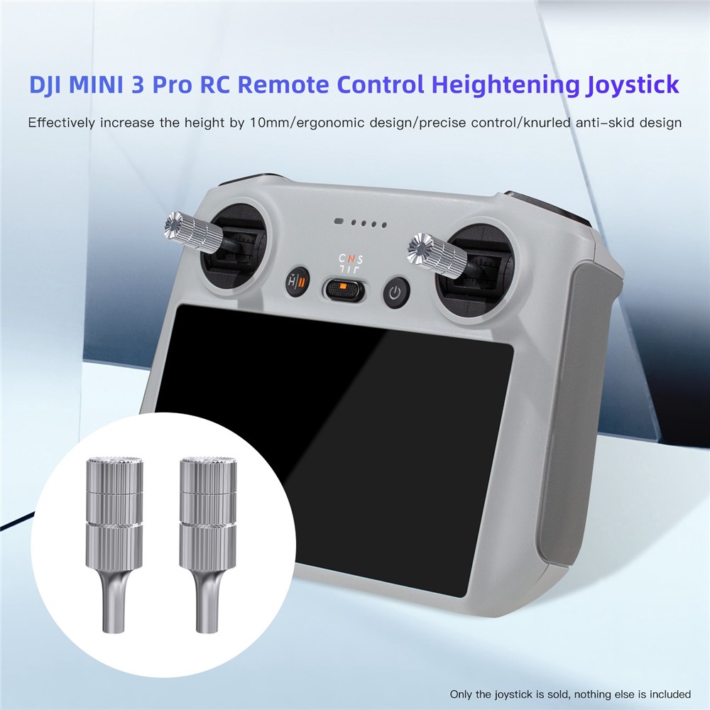 QISYKER DRCJ2530 2Pcs for DJI Mini 3 Pro RC Remote Controller Heightening Joystick Thumb Rocker Stick Protector Rod-3