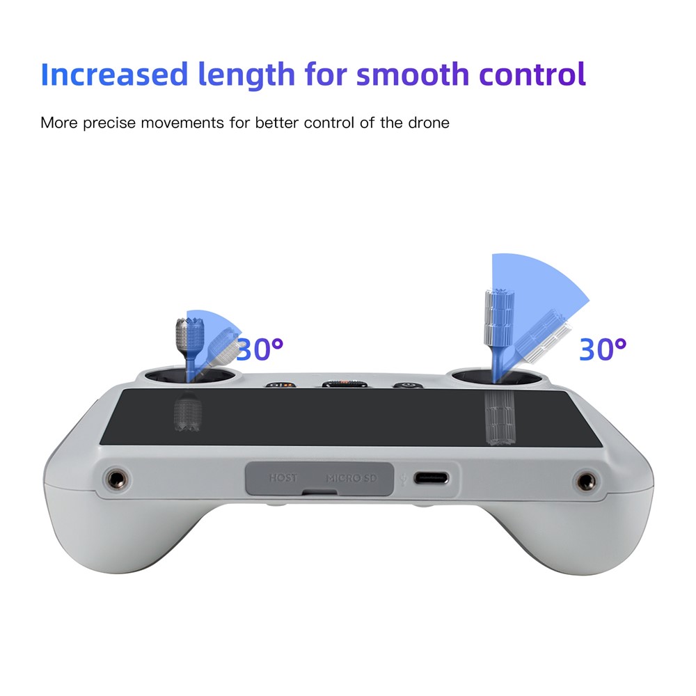 QISYKER DRCJ2530 2Pcs for DJI Mini 3 Pro RC Remote Controller Heightening Joystick Thumb Rocker Stick Protector Rod-4