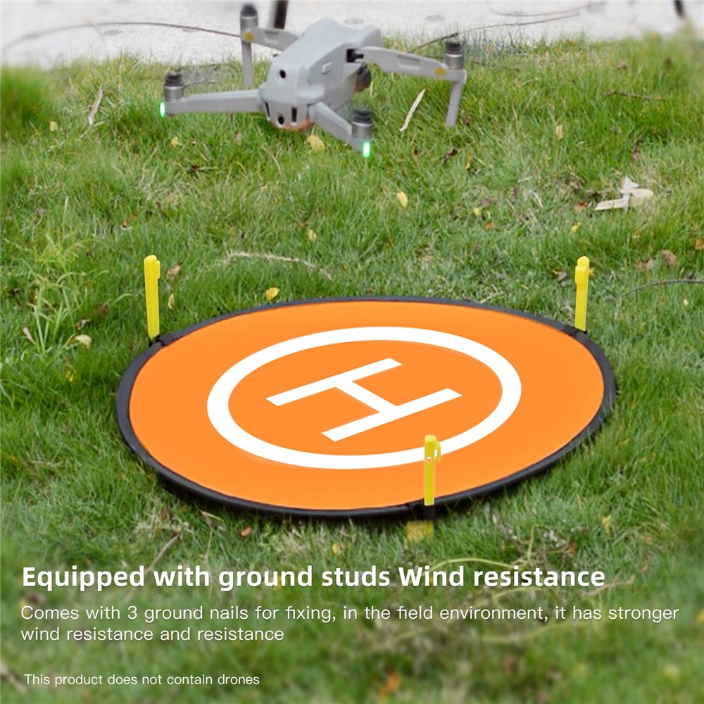 QISYKER DAPARK55 55cm Round Drone Parking Apron Landing Pad with Ground Pegs and Reflective Strips-5