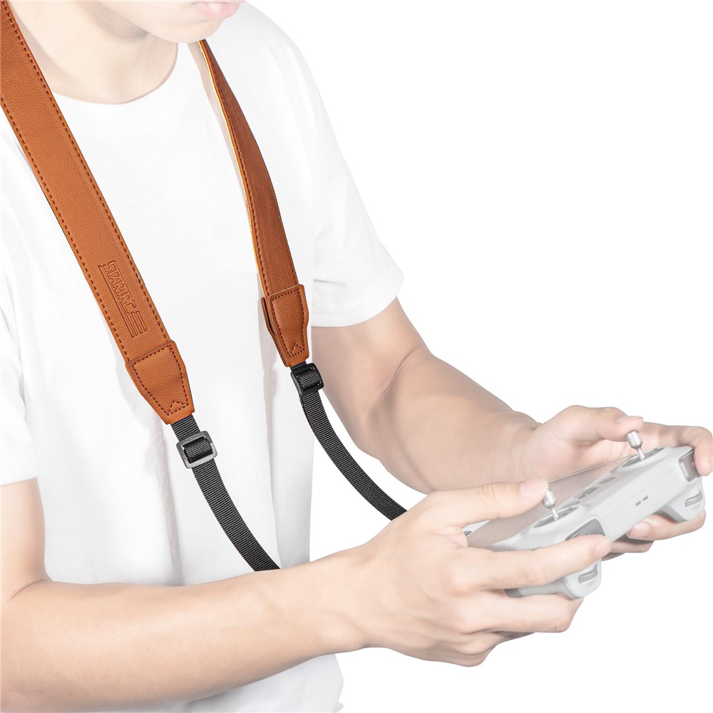 STARTRC 1111061 for DJI Mini 3 Pro / DJI RC / DJI RC Pro Remote Control with Screen Neck Strap Adjustable Lanyard - Brown-3