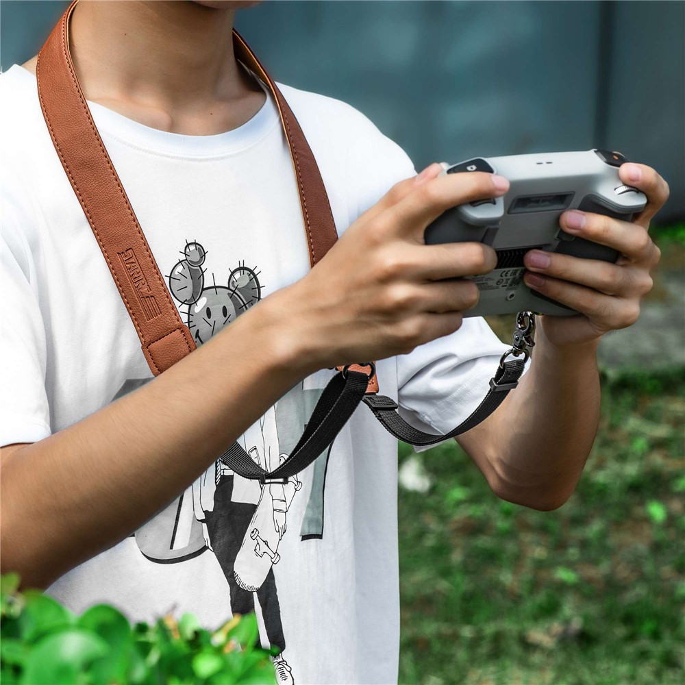 STARTRC 1111061 for DJI Mini 3 Pro / DJI RC / DJI RC Pro Remote Control with Screen Neck Strap Adjustable Lanyard - Brown-4