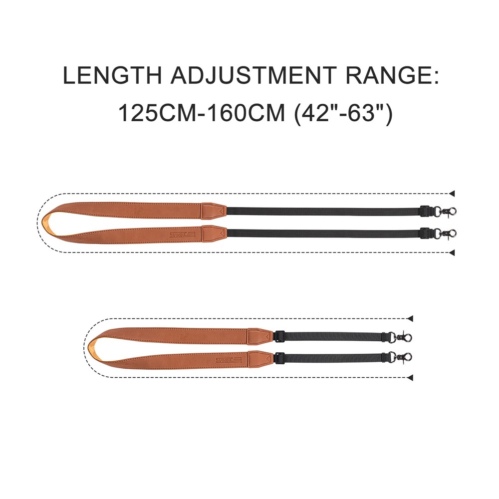 STARTRC 1111061 for DJI Mini 3 Pro / DJI RC / DJI RC Pro Remote Control with Screen Neck Strap Adjustable Lanyard - Brown-6