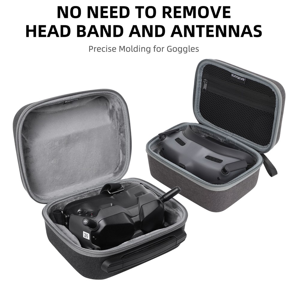 SUNNYLIFE AT-B484 For DJI Avata Goggles 2 Large Capacity Drone Battery Goggles Controller Storage Bag Shockproof Carrying Case with Shoulder Strap-2