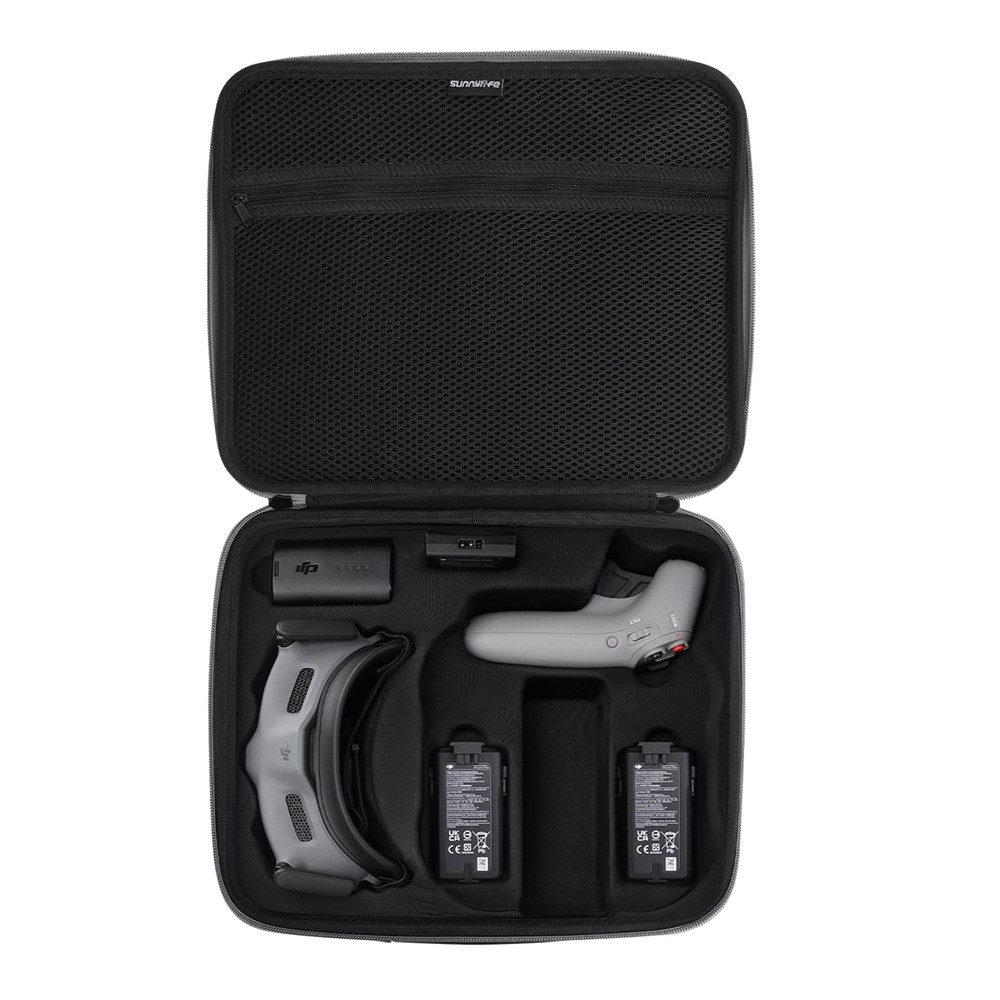 SUNNYLIFE AT-B484 For DJI Avata Goggles 2 Large Capacity Drone Battery Goggles Controller Storage Bag Shockproof Carrying Case with Shoulder Strap-7