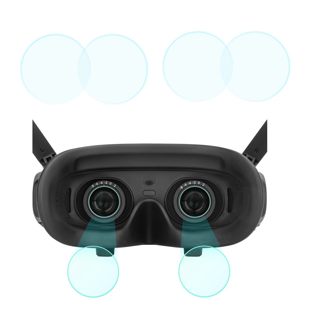 SUNNYLIFE AT-BHM476 2 Pair Protective Film for DJI Goggles 2 FPV Glasses Lens Protector Anti-Scratch HD Film-1