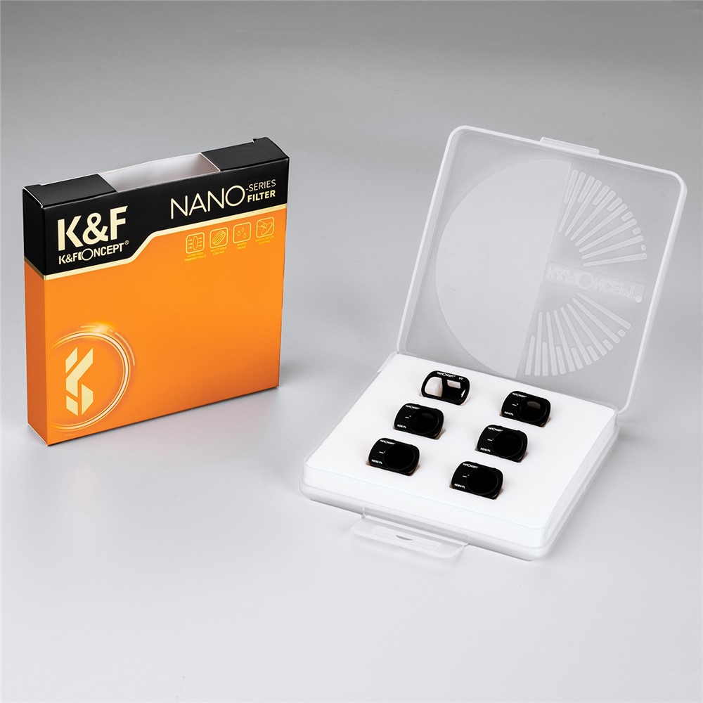 K&F CONCEPT 6Pcs For DJI Mini 1 / Mini 2 / SE 2-in-1 Filter Set, UV+ND4 / PL+ND8 / PL+ND16 / PL+ND32 / PL+ND64 / PL Multi-Coated Lens Filters-14