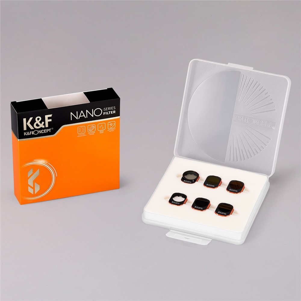 K&F CONCEPT 6Pcs For DJI Mini 3 Pro Filter Set, UV+CPL+ND8+ND16+ND32+ND64 Multi-Coated Lens Filters Drone Accessories-10