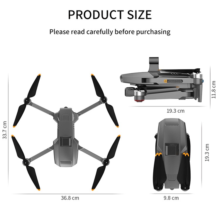 S808 1080p Dual Camera HD 5G WiFi GPS RC Drone Brushless Quadcopter Pieghevole (con 3 Batterie)-9