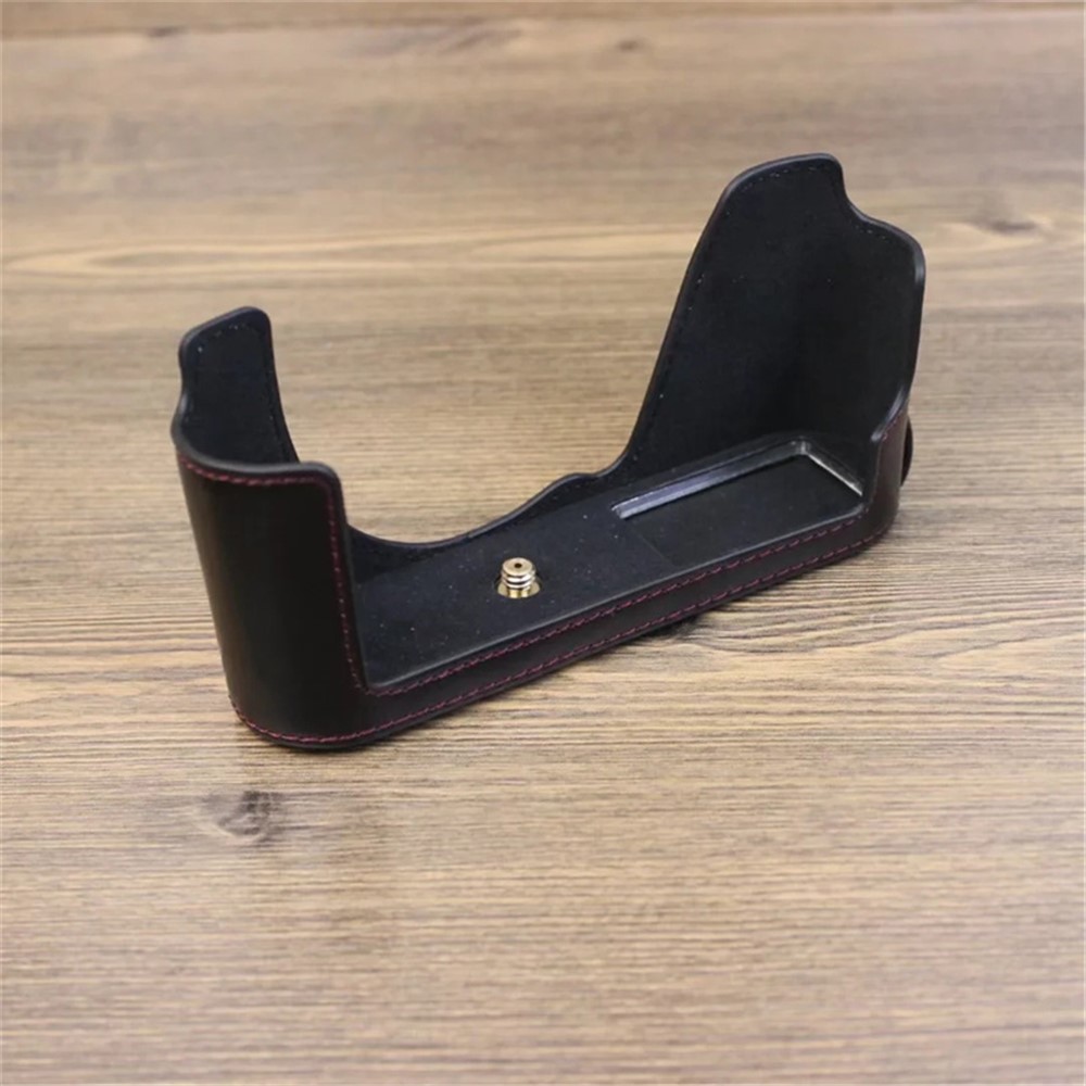 For Leica CL Replacement PU Leather Battery Opening Protective Bottom Cover Half Body Case - Black-5