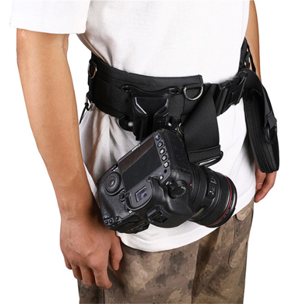 SLR Camera Fixed Belt Adjustable Photography Waistband Mountaineering Lens Bag Holder Hanging Strap-7