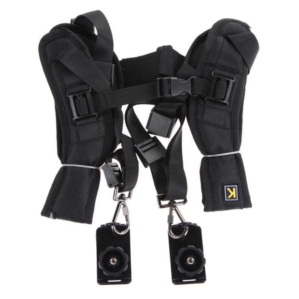 Camera Strap Adjustable Double Shoulder Harness Soft Pad Quick Rapid Sling Neck Belt for SLR Camera-3