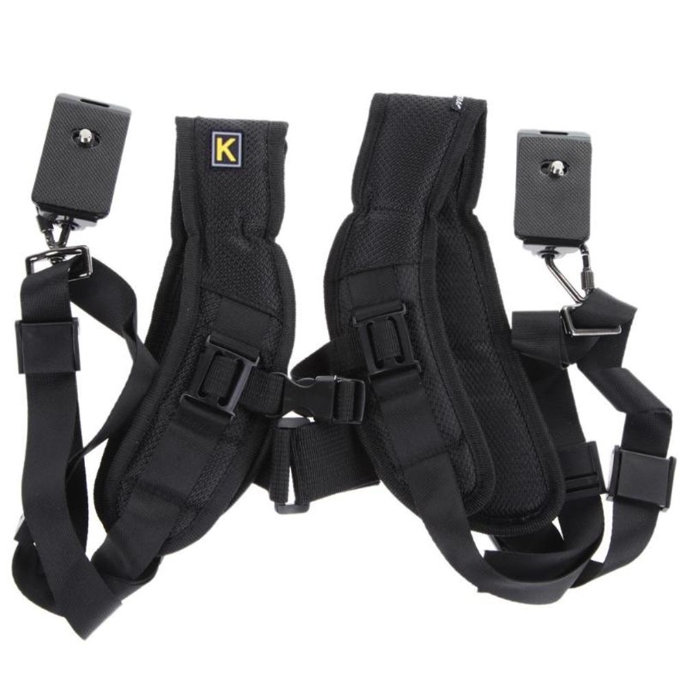 Camera Strap Adjustable Double Shoulder Harness Soft Pad Quick Rapid Sling Neck Belt for SLR Camera-4