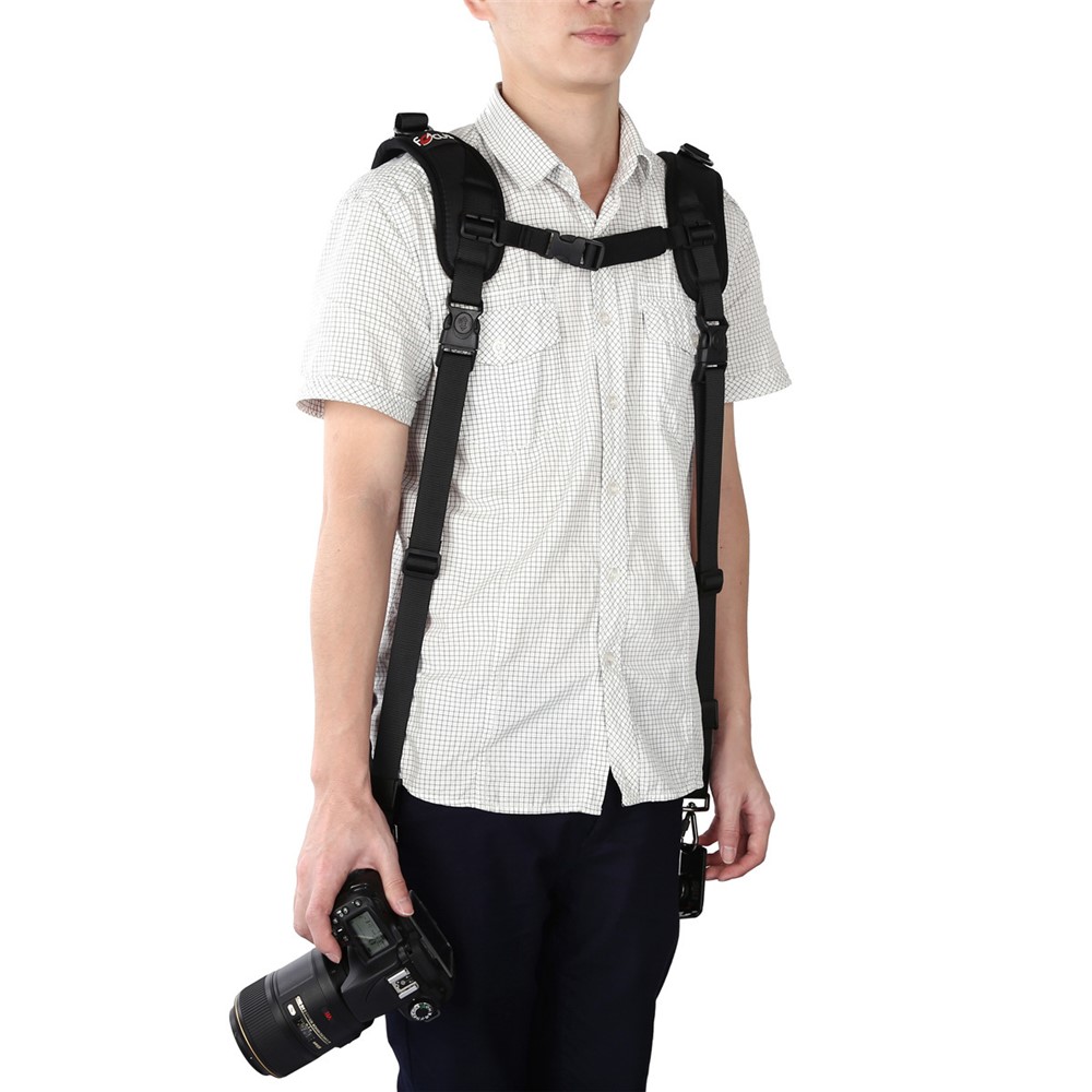 FOCUS F1 Double Dual Camera Shoulder Strap Quick Rapid Sling Camera Belt Adjustment for Digital DSLR Camera-4
