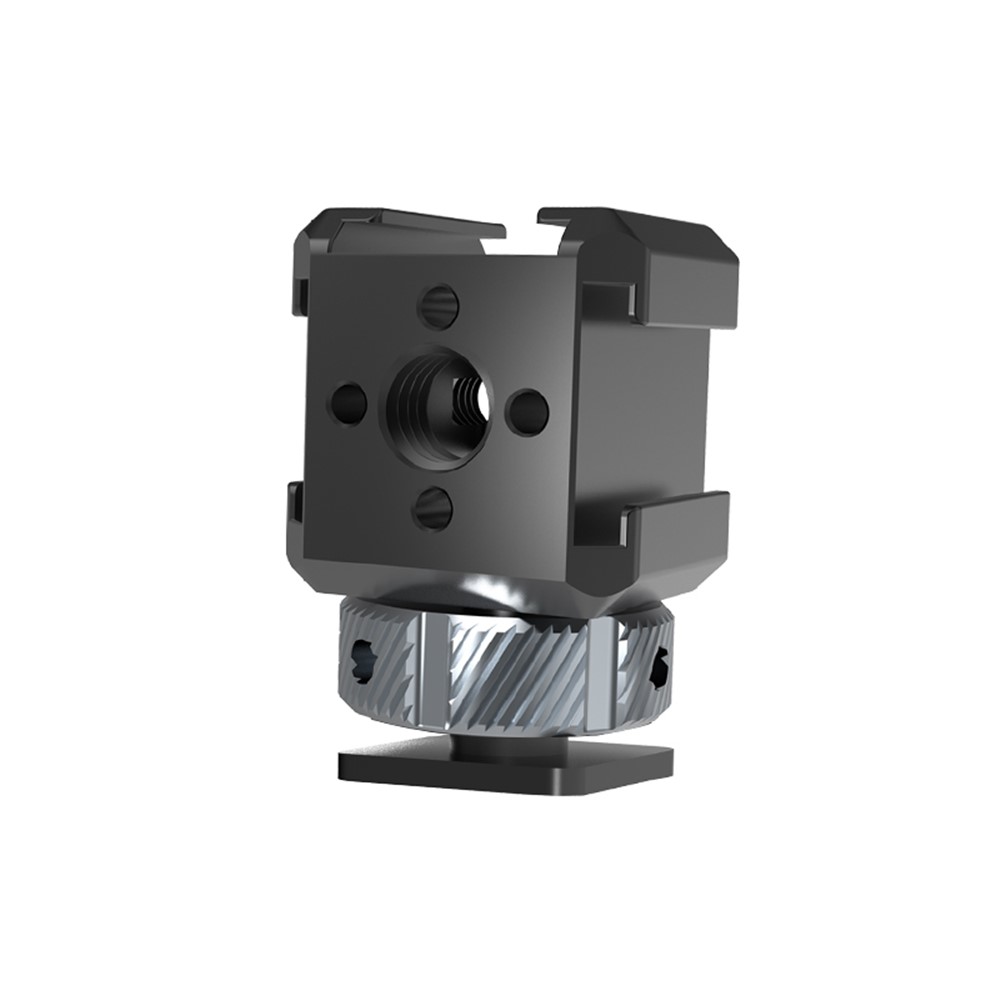 TELESIN TE-CEB-001 1/4 Screw Hole Three-Head Cold Shoe Mount Adapter SLR Mirrorless Camera LED Light Monitor Expansion Bracket-11