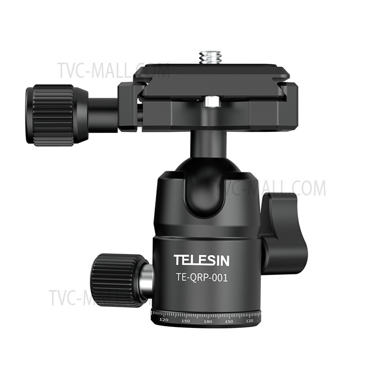 TELESIN TE-QRP-001 25mm Ball Head 360 Degrees Rotating Metal Panoramic Camera Gimbal with Quick Release Plate Tripod Accessories-14