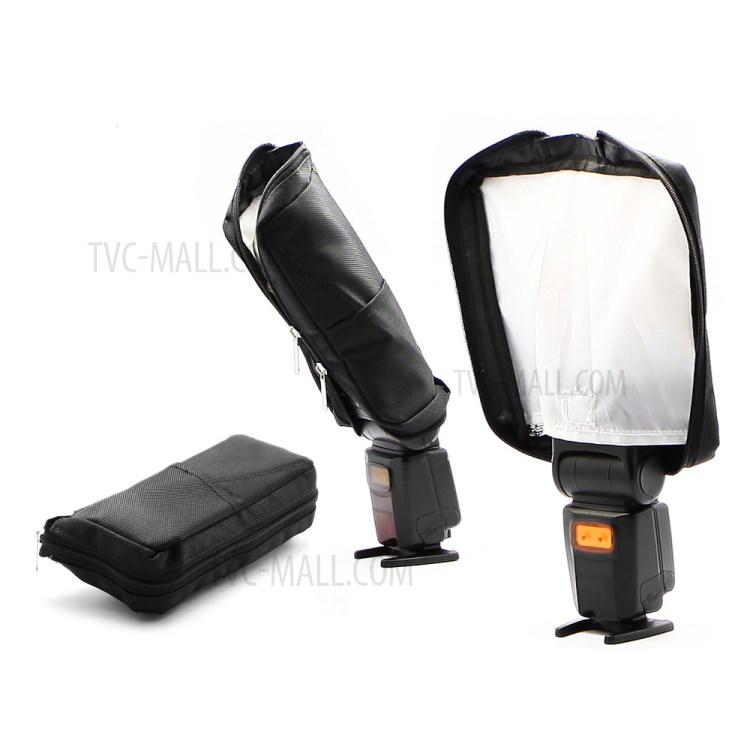 3 in 1 Camera Foldable Flash Reflector Softbox Diffuser Speedlite Beam Tube Soft Light Box Bag-1