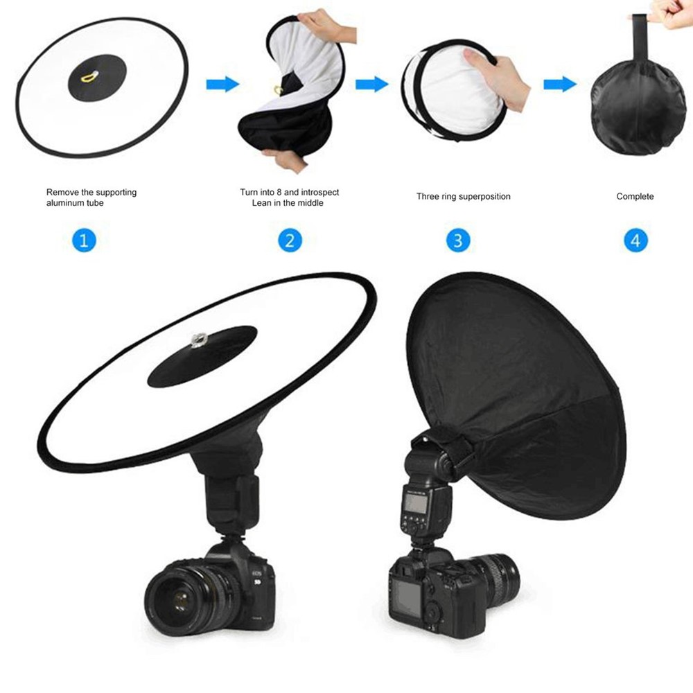 44cm Flash Light Diffuser Conical Ring Softbox Top Soft Light Cover Portrait Shot Fill Lamp-3