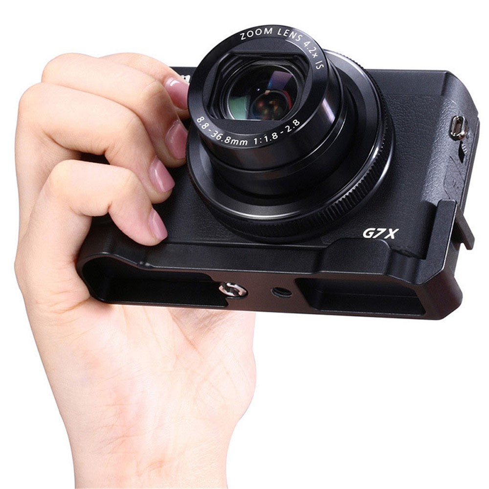 UURIG R016 Camera Mount Adapter Vlog Microphone Cold Shoe Expansion Stand for Canon G7X Mark III-4