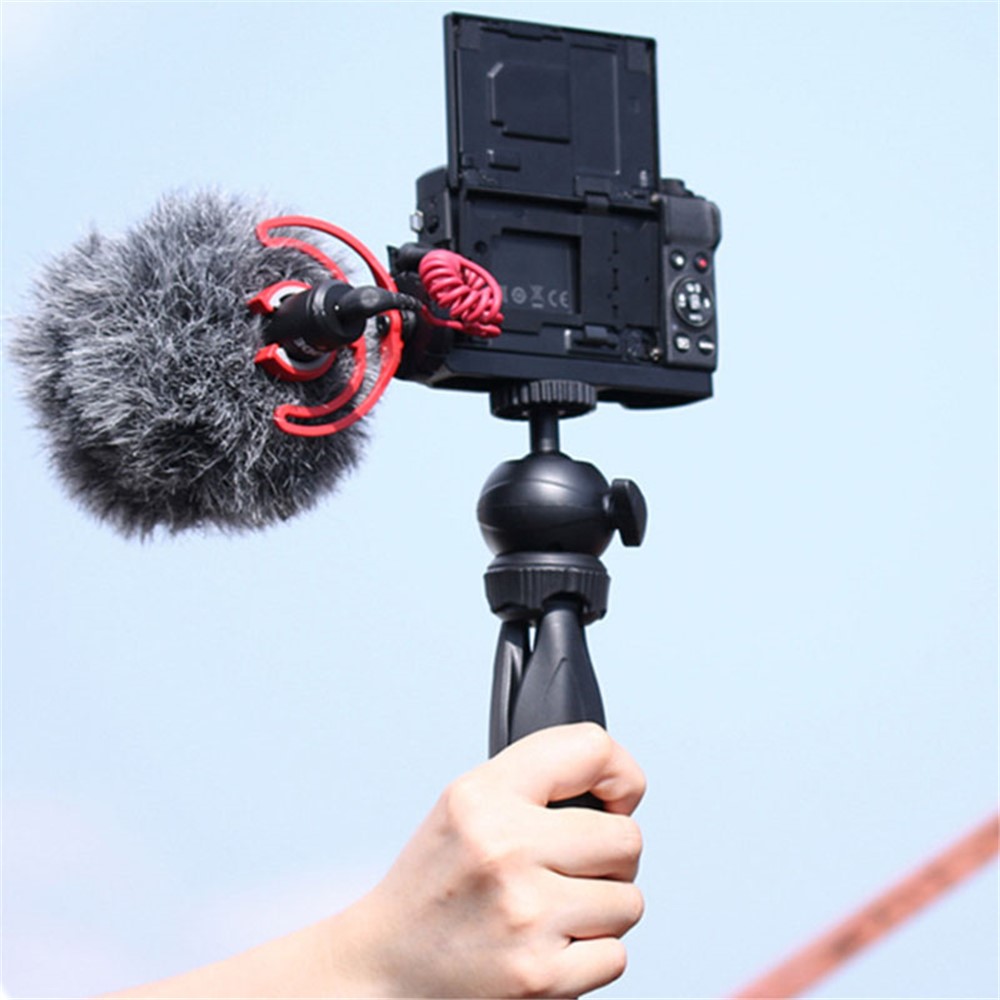UURIG R016 Camera Mount Adapter Vlog Microphone Cold Shoe Expansion Stand for Canon G7X Mark III-7