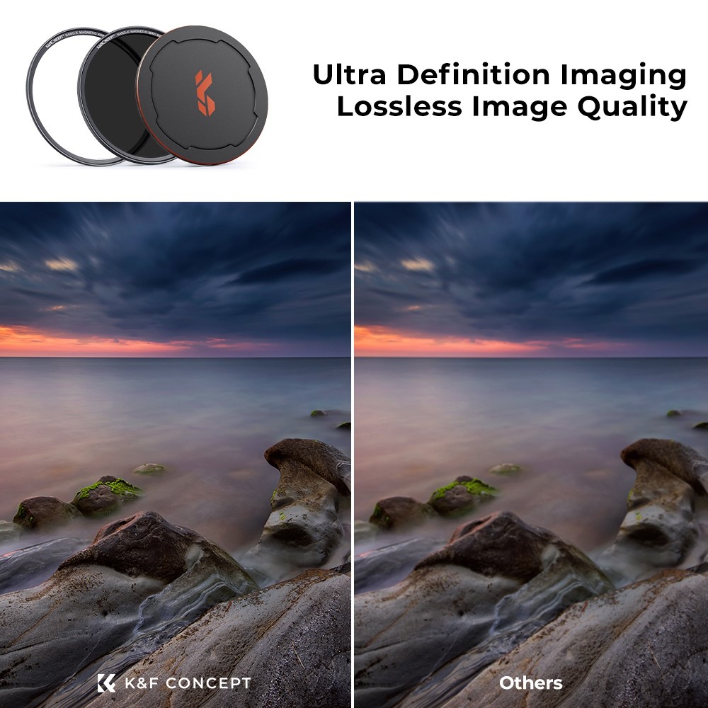 K&F CONCEPT 82mm Magnetic Pluggable ND64 Lens Filter 6-Stop Neutral Density Quick-Release Filter Waterproof Anti-Scratch Multi-Layer Coated Lens Filter-10