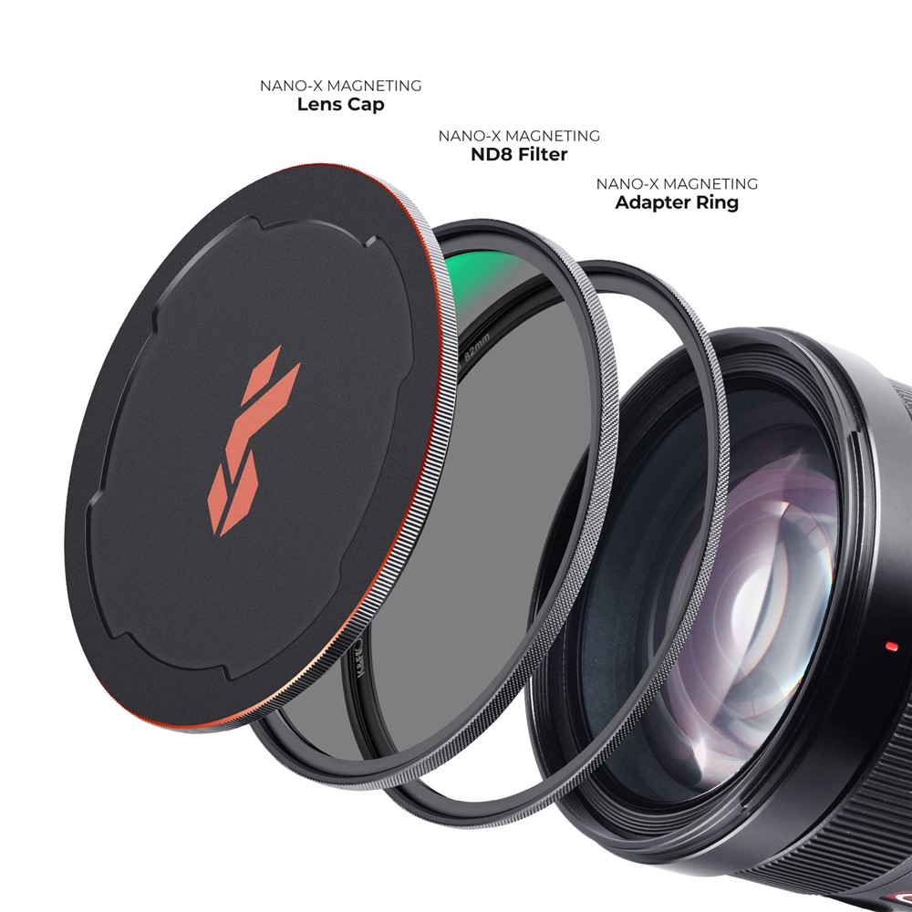 K&F CONCEPT 82mm Magnetic ND8 Lens Filter Anti-Scratch Multi-Layer Coated Filter Waterproof Quick-Release 3-Stop Neutral Density Lens Filter-2