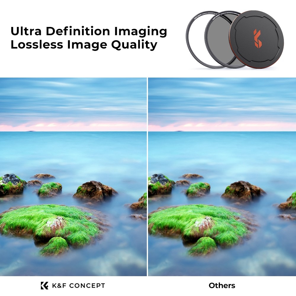 K&F CONCEPT 82mm Magnetic ND8 Lens Filter Anti-Scratch Multi-Layer Coated Filter Waterproof Quick-Release 3-Stop Neutral Density Lens Filter-9