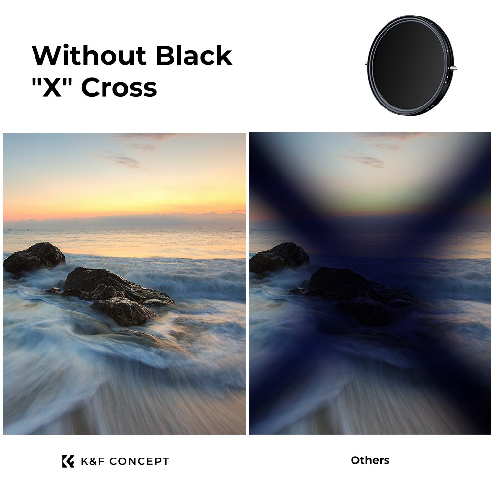 K&F CONCEPT KF01.1143 82mm Variable Fader ND2-ND32+CPL Circular Polarizing Filter 2-in-1 for Camera Lens No X Spot Coated Filter-3