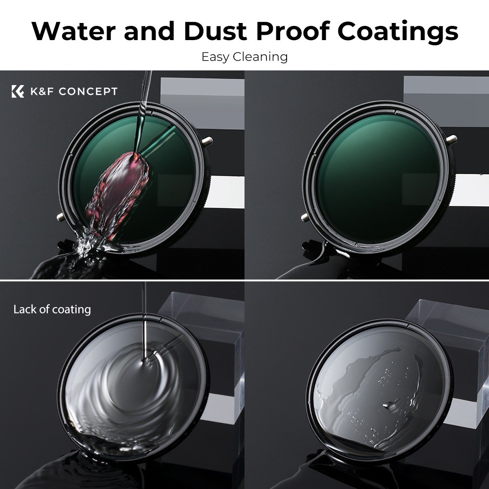 K&F CONCEPT KF01.1143 82mm Variable Fader ND2-ND32+CPL Circular Polarizing Filter 2-in-1 for Camera Lens No X Spot Coated Filter-7