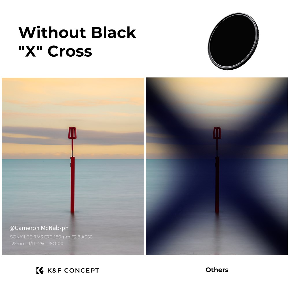 K&F CONCEPT KF01.1330 82mm Variable ND Filters ND8-ND128 HD Filters for Camera Lenses No X Spot 28-Layer Coated Filter-2