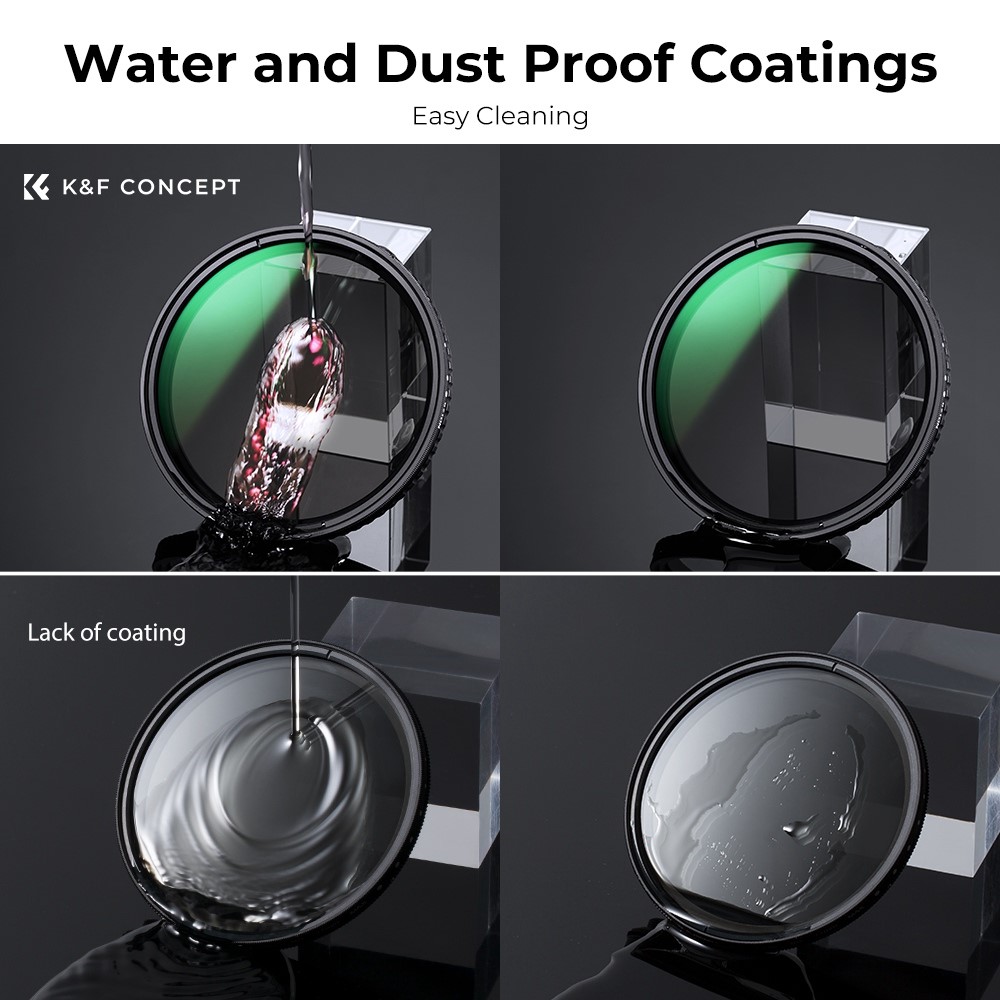 K&F CONCEPT KF01.1330 82mm Variable ND Filters ND8-ND128 HD Filters for Camera Lenses No X Spot 28-Layer Coated Filter-5