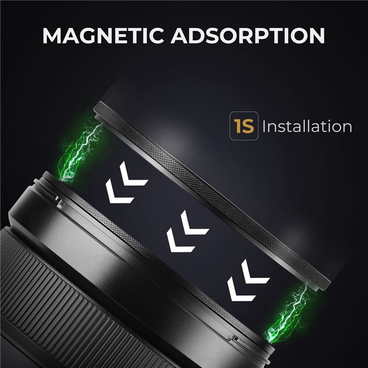 K&F Concept Magnetic HD CPL Filtre 82 mm Nano-X Filtre de Caméra Avec Capuchon D'objectif, Adaptateur de Cycle Filtre en Revêtement Multicouche Pour la Lentille de la Caméra-5