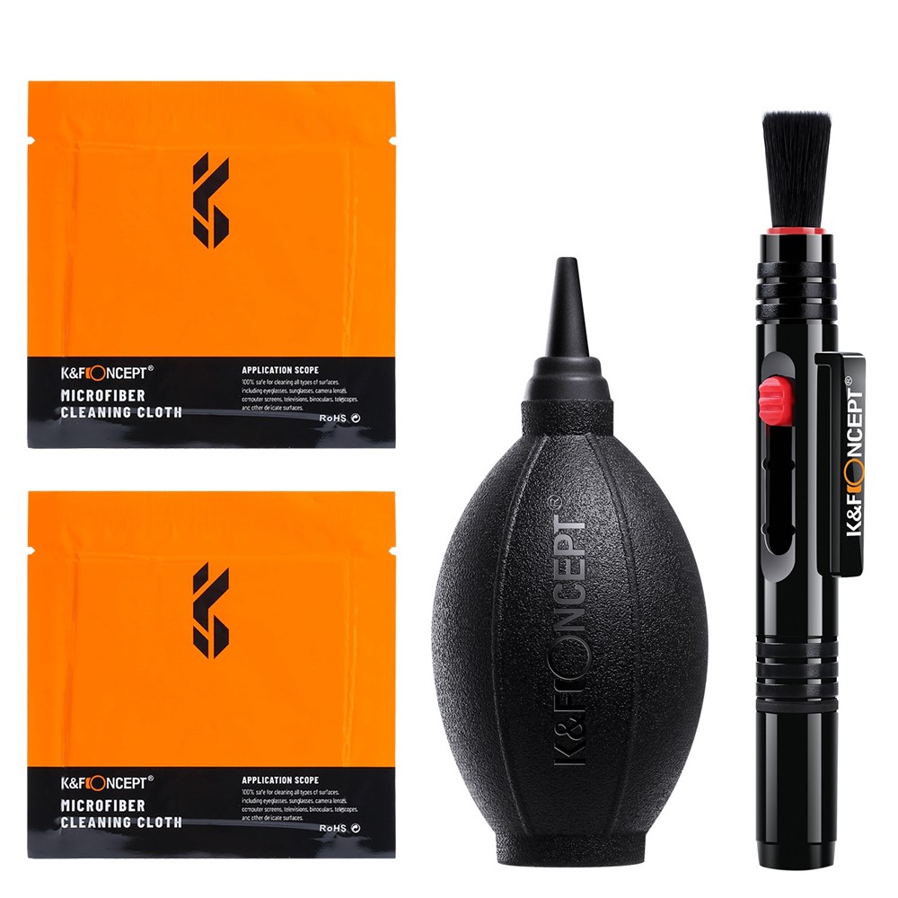 K&F CONCEPT 4Pcs / Set Camera Cleaning Kits Air Blower+Lens Cleaning Pen+Cleaning Cloth for Camera Lenses / Filters / Sensor / Screen-11