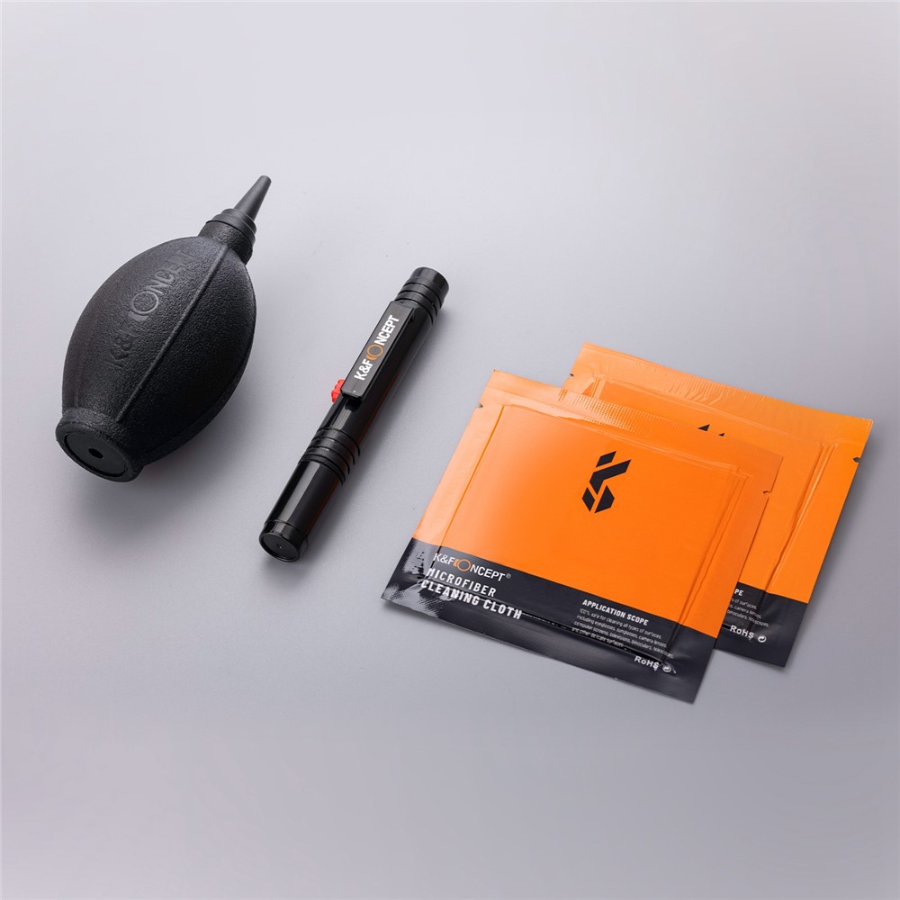 K&F CONCEPT 4Pcs / Set Camera Cleaning Kits Air Blower+Lens Cleaning Pen+Cleaning Cloth for Camera Lenses / Filters / Sensor / Screen-12