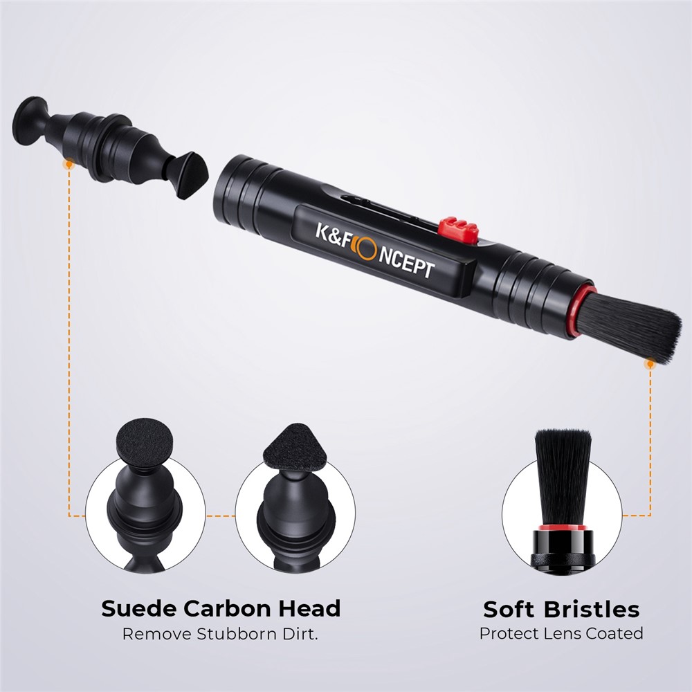K&F CONCEPT 4Pcs / Set Camera Cleaning Kits Air Blower+Lens Cleaning Pen+Cleaning Cloth for Camera Lenses / Filters / Sensor / Screen-6