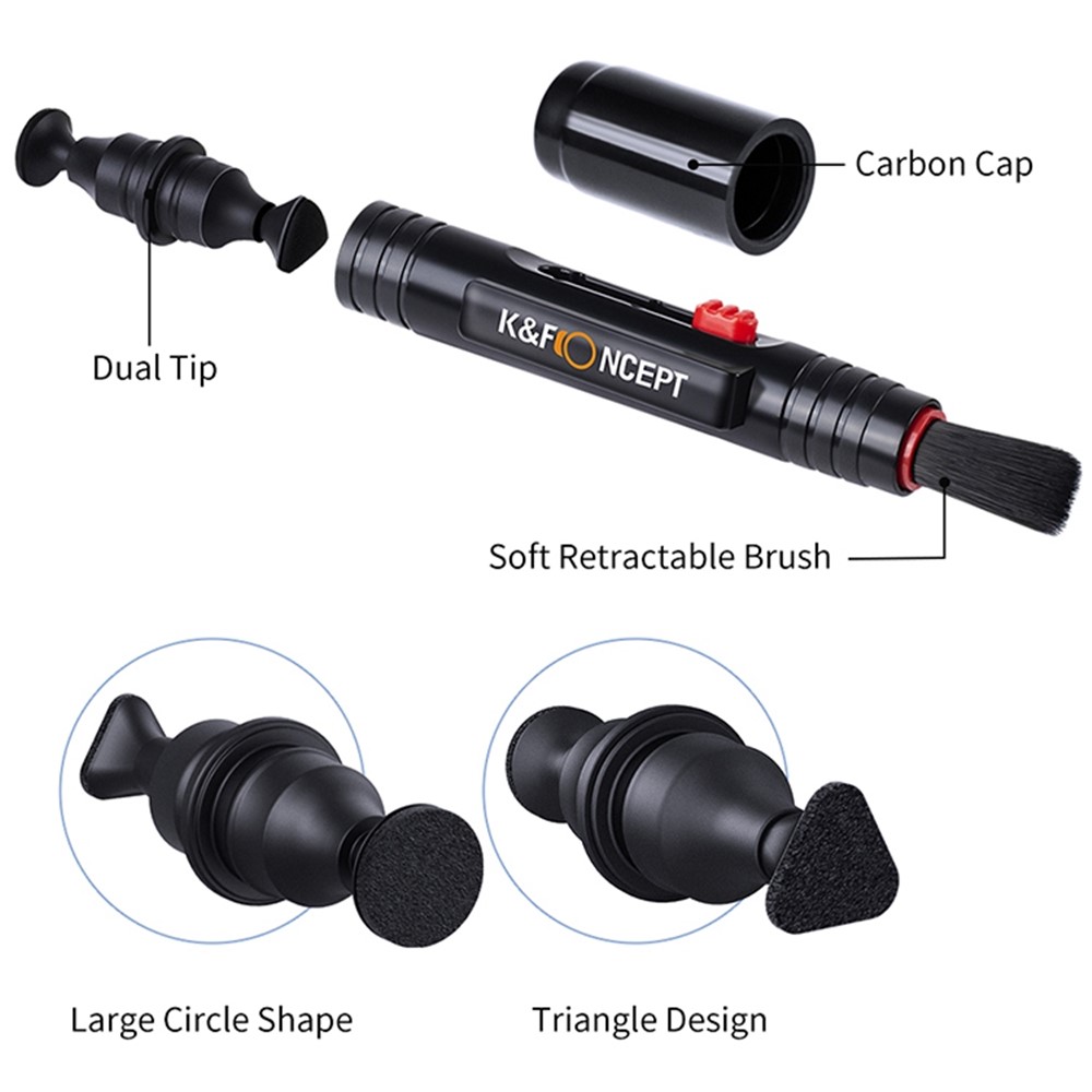 K&F CONCEPT 4-in-1 Camera Cleaning Kits with Air Blower+Cleaning Pen+Cleaning Cloth+Cleaning Liquid for Camera Lenses / Filters / Sensor / Screen-4