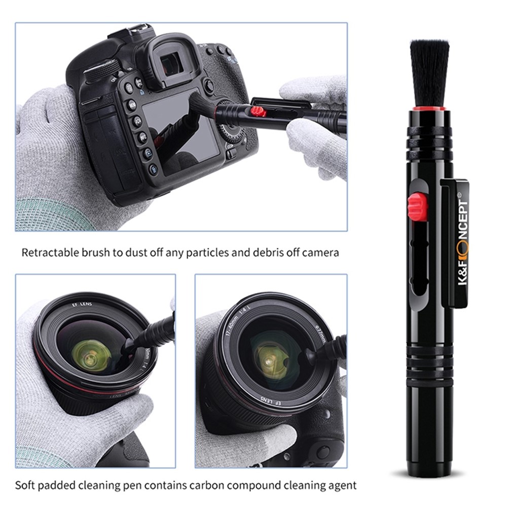 K&F CONCEPT 4-in-1 Camera Cleaning Kits with Air Blower+Cleaning Pen+Cleaning Cloth+Cleaning Liquid for Camera Lenses / Filters / Sensor / Screen-5
